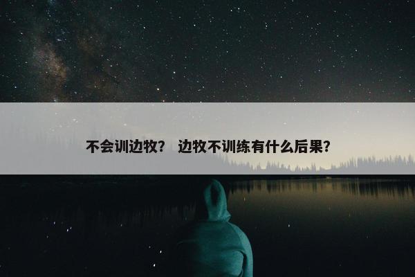 不会训边牧？ 边牧不训练有什么后果？