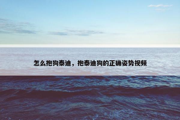 怎么抱狗泰迪，抱泰迪狗的正确姿势视频