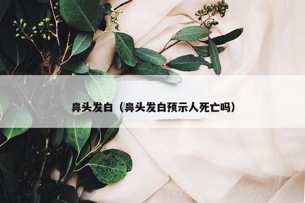 鼻头发白（鼻头发白预示人死亡吗）