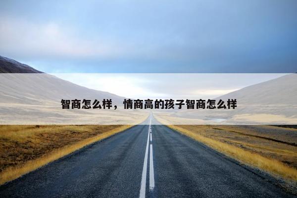 智商怎么样，情商高的孩子智商怎么样