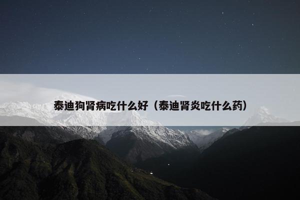 泰迪狗肾病吃什么好（泰迪肾炎吃什么药）