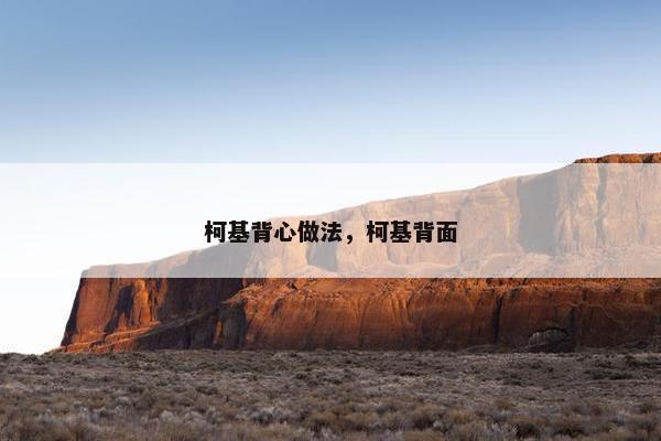 柯基背心做法，柯基背面