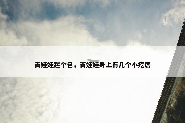 吉娃娃起个包，吉娃娃身上有几个小疙瘩
