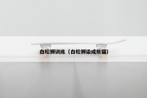 白松狮训练（白松狮染成熊猫）