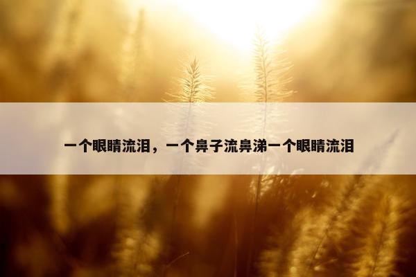 一个眼睛流泪，一个鼻子流鼻涕一个眼睛流泪