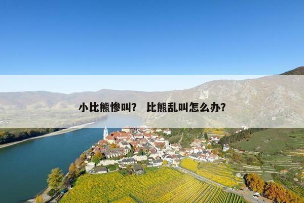 小比熊惨叫？ 比熊乱叫怎么办？