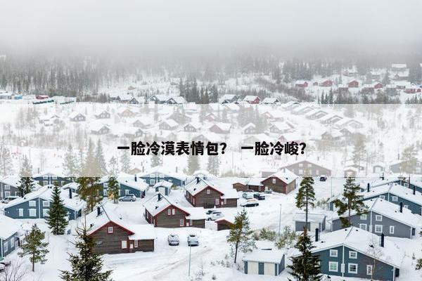 一脸冷漠表情包？ 一脸冷峻？