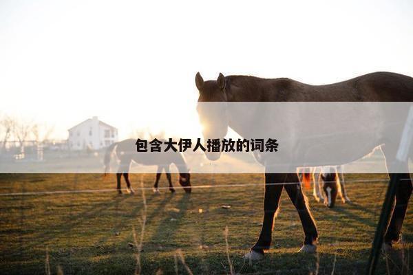 包含大伊人播放的词条