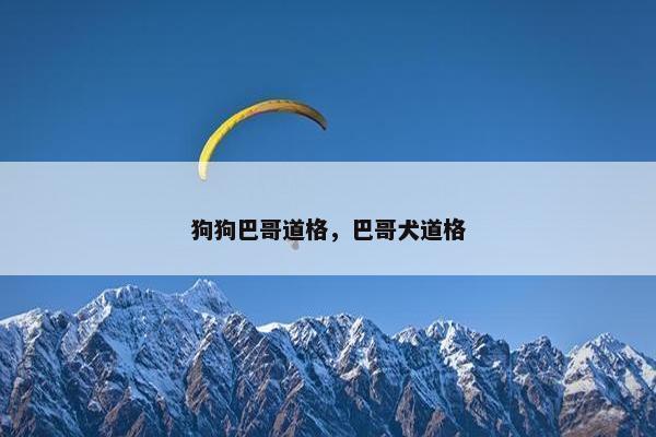 狗狗巴哥道格，巴哥犬道格