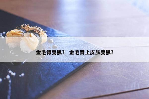 金毛背变黑？ 金毛背上皮肤变黑？