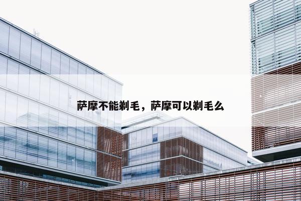 萨摩不能剃毛，萨摩可以剃毛么