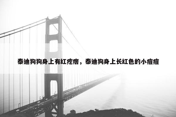 泰迪狗狗身上有红疙瘩，泰迪狗身上长红色的小痘痘