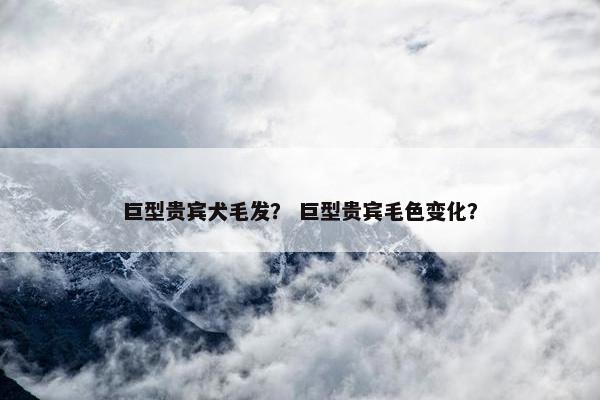 巨型贵宾犬毛发？ 巨型贵宾毛色变化？