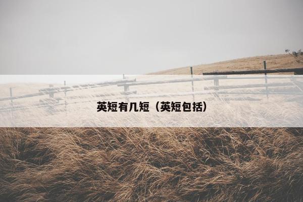 英短有几短（英短包括）
