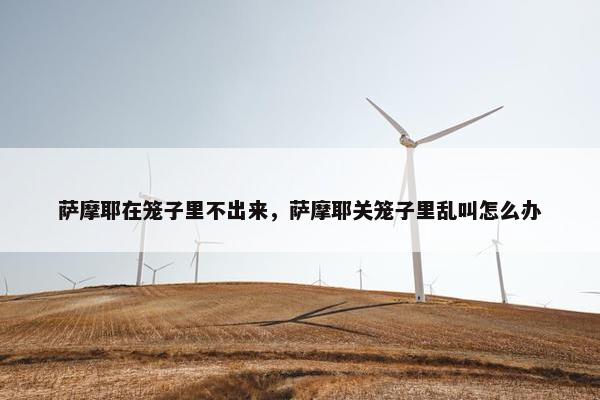 萨摩耶在笼子里不出来，萨摩耶关笼子里乱叫怎么办