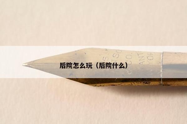 后院怎么玩（后院什么）