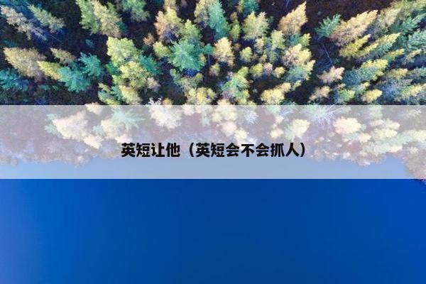 英短让他（英短会不会抓人）