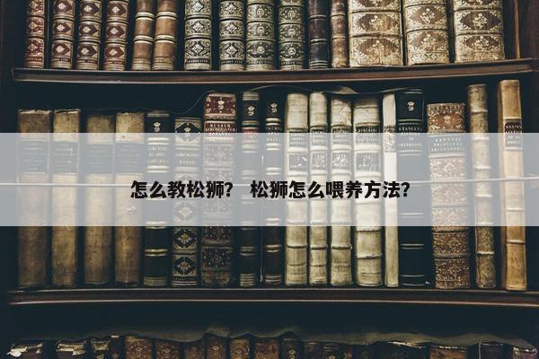 怎么教松狮？ 松狮怎么喂养方法？
