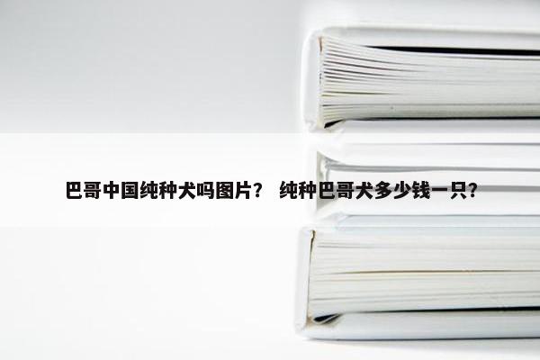 巴哥中国纯种犬吗图片？ 纯种巴哥犬多少钱一只？