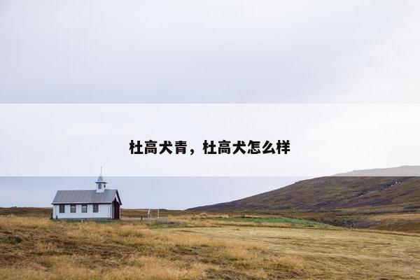 杜高犬青，杜高犬怎么样