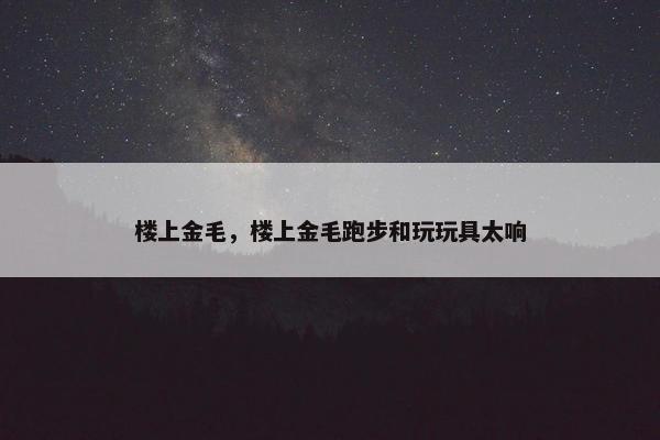 楼上金毛，楼上金毛跑步和玩玩具太响