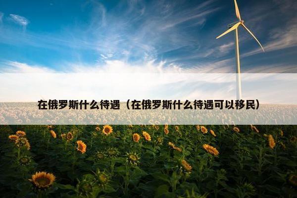 在俄罗斯什么待遇（在俄罗斯什么待遇可以移民）