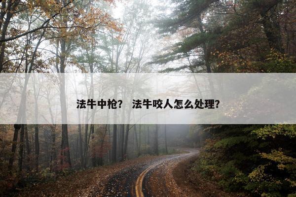 法牛中枪？ 法牛咬人怎么处理？