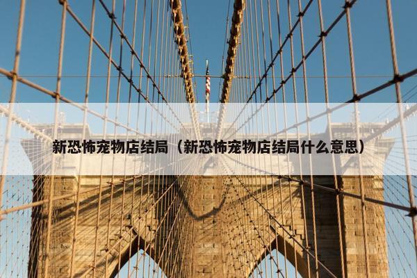 新恐怖宠物店结局（新恐怖宠物店结局什么意思）