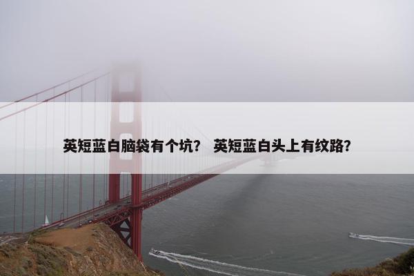 英短蓝白脑袋有个坑？ 英短蓝白头上有纹路？