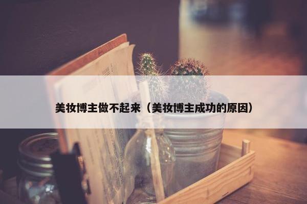 美妆博主做不起来（美妆博主成功的原因）