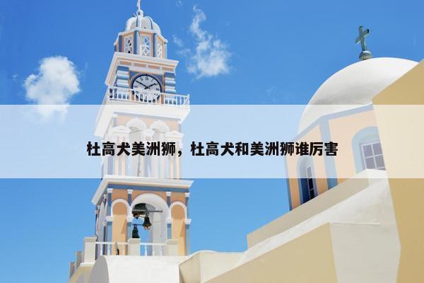 杜高犬美洲狮，杜高犬和美洲狮谁厉害