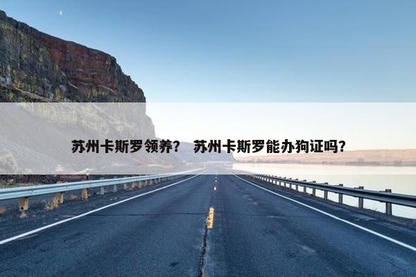 苏州卡斯罗领养？ 苏州卡斯罗能办狗证吗？