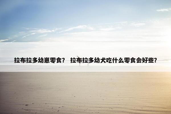 拉布拉多幼崽零食？ 拉布拉多幼犬吃什么零食会好些？