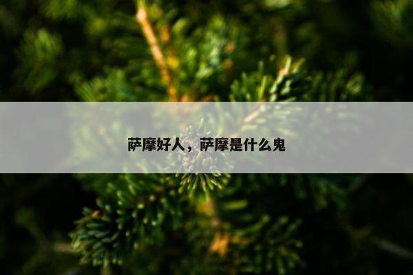 萨摩好人，萨摩是什么鬼
