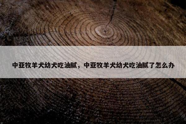 中亚牧羊犬幼犬吃油腻，中亚牧羊犬幼犬吃油腻了怎么办