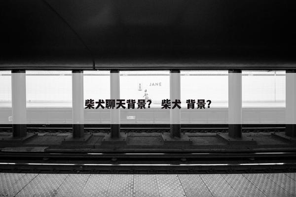 柴犬聊天背景？ 柴犬 背景？