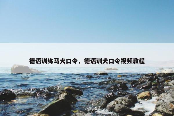 德语训练马犬口令，德语训犬口令视频教程