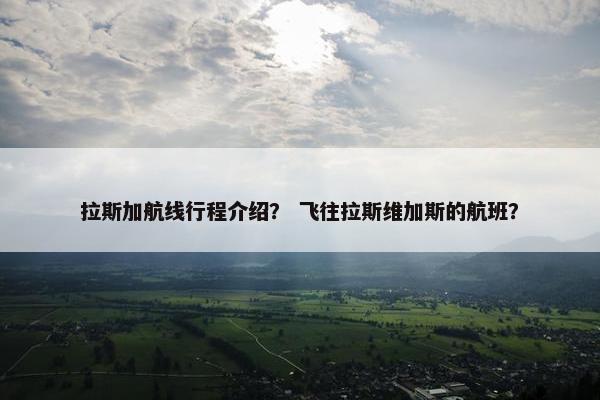 拉斯加航线行程介绍？ 飞往拉斯维加斯的航班？