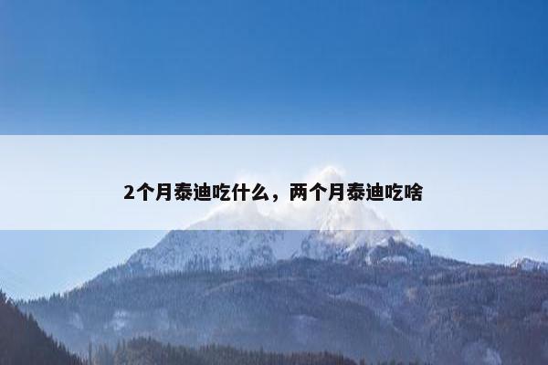 2个月泰迪吃什么，两个月泰迪吃啥