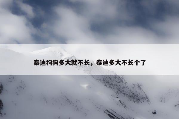 泰迪狗狗多大就不长，泰迪多大不长个了
