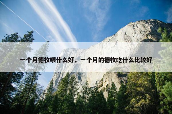 一个月德牧喂什么好，一个月的德牧吃什么比较好