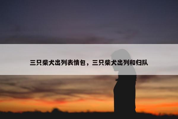 三只柴犬出列表情包，三只柴犬出列和归队