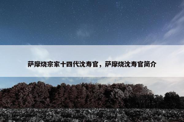萨摩烧宗家十四代沈寿官，萨摩烧沈寿官简介