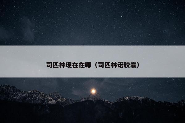 司匹林现在在哪（司匹林诺胶囊）
