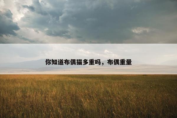 你知道布偶猫多重吗，布偶重量