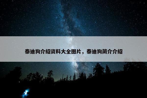 泰迪狗介绍资料大全图片，泰迪狗简介介绍