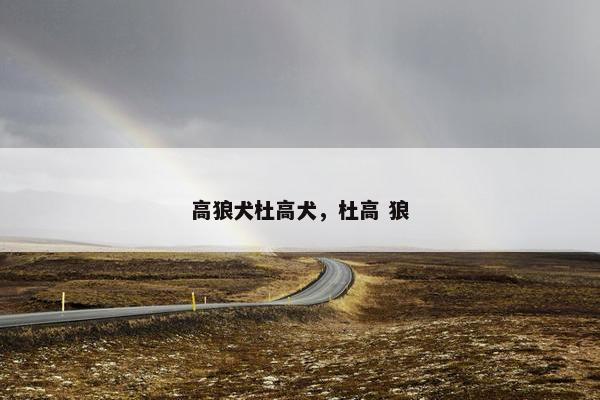 高狼犬杜高犬，杜高 狼