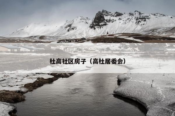 杜高社区房子（高杜居委会）