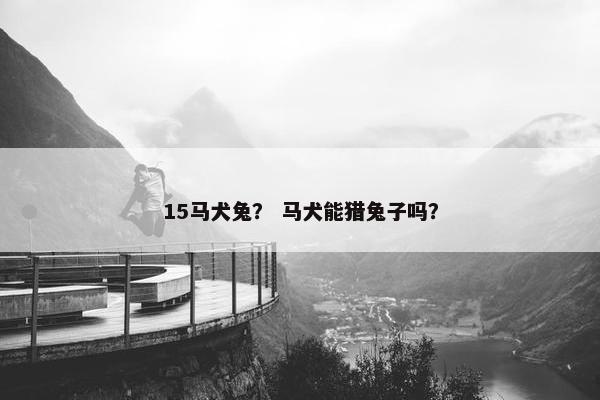 15马犬兔？ 马犬能猎兔子吗？