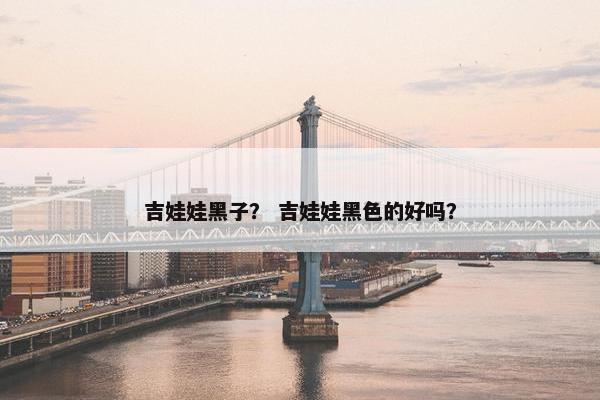 吉娃娃黑子？ 吉娃娃黑色的好吗？
